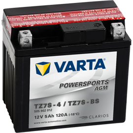 Varta 505 902 012 MC batteri 12 volt 5Ah (+pol til høyre)